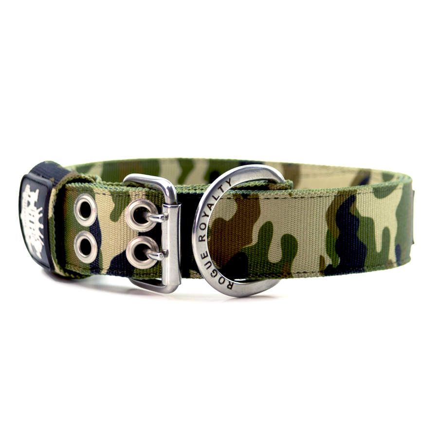 Heavy-Duty Dog Collar Camo Military-Grade Strength – Rogue Royalty