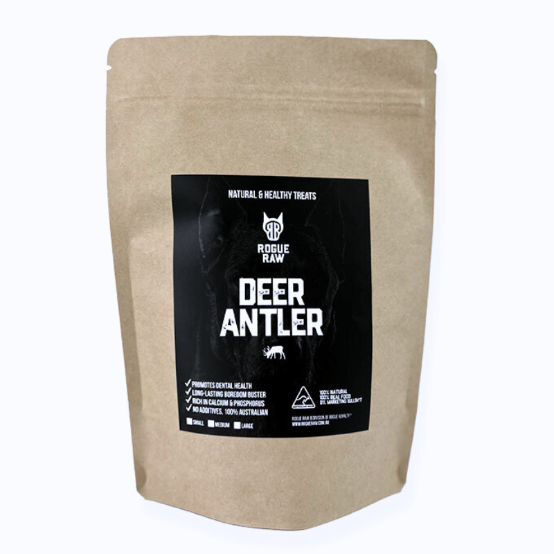 Packet of deer antler dog chews