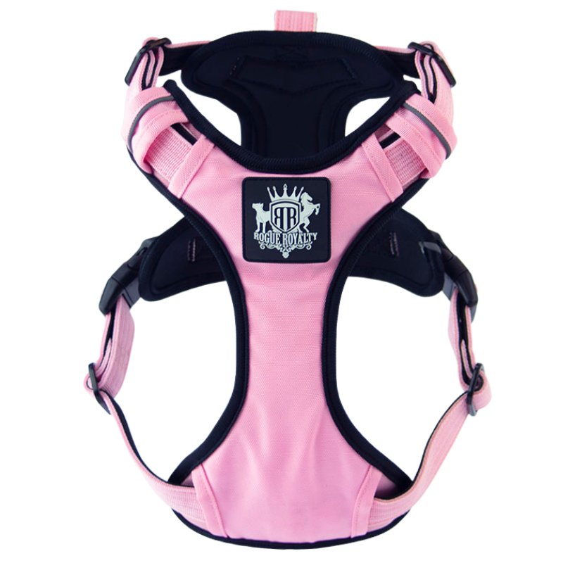 pink dog harness for walking, training and various canine sports