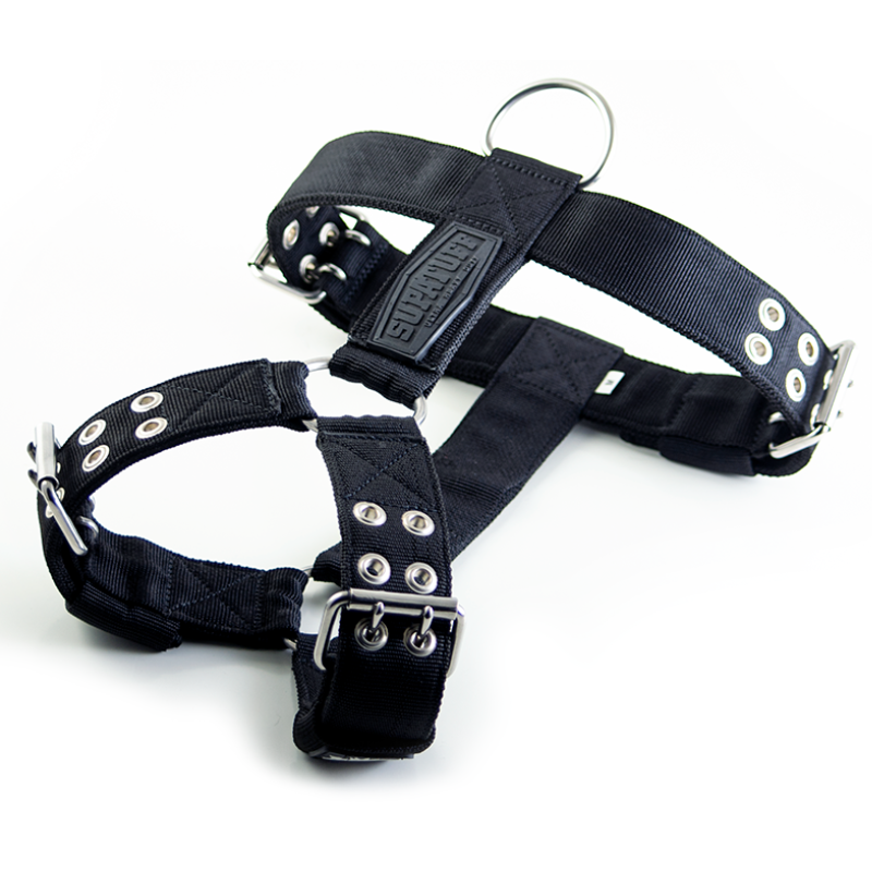 Black Supatuff dog harness for big strong dogs