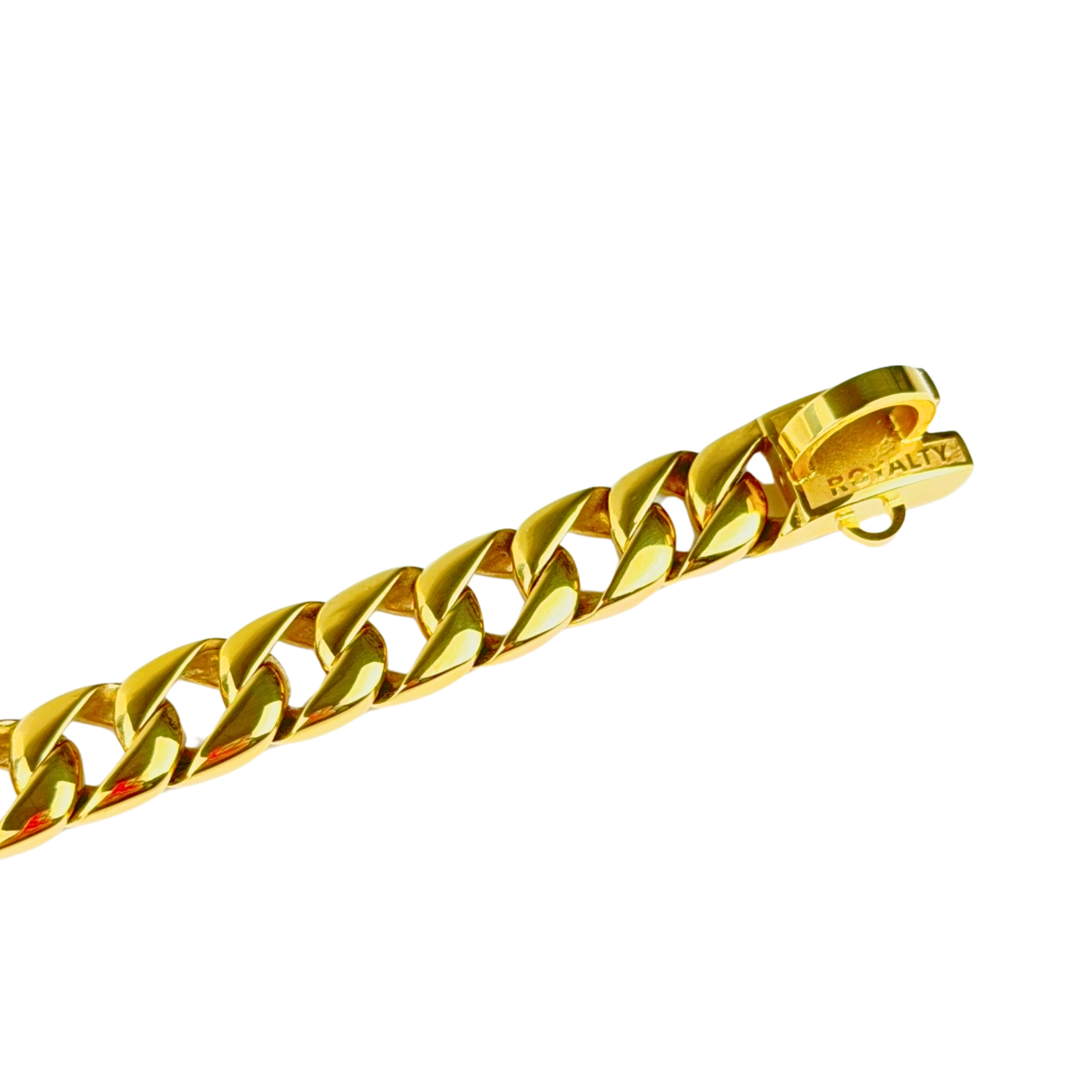 15mm gold chain link dog collar for small dogs