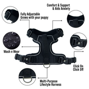 Dog Harness Active X Black