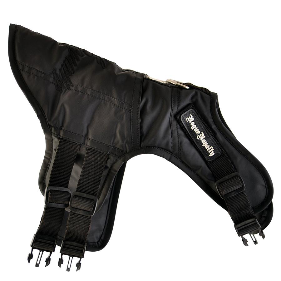 side view of Rogue active jacket. Winter dog coats.