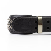 Hand Made Leather Dog Collar - Ruthless Black & Black (Wide Fit)