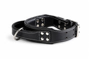 Hand Made Leather Handle Dog Collar Wide Fit Size