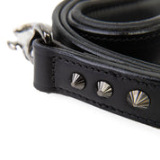 Leather Dog Leash - Ruthless Black & Black Slimline