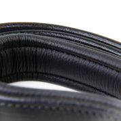 Leather Dog Leash - Ruthless Black & Black Slimline