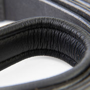 Leather Dog Leash - Ruthless Black & Black Slimline