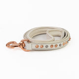 Dog Leash White Crystal Rose Gold Slim Fit