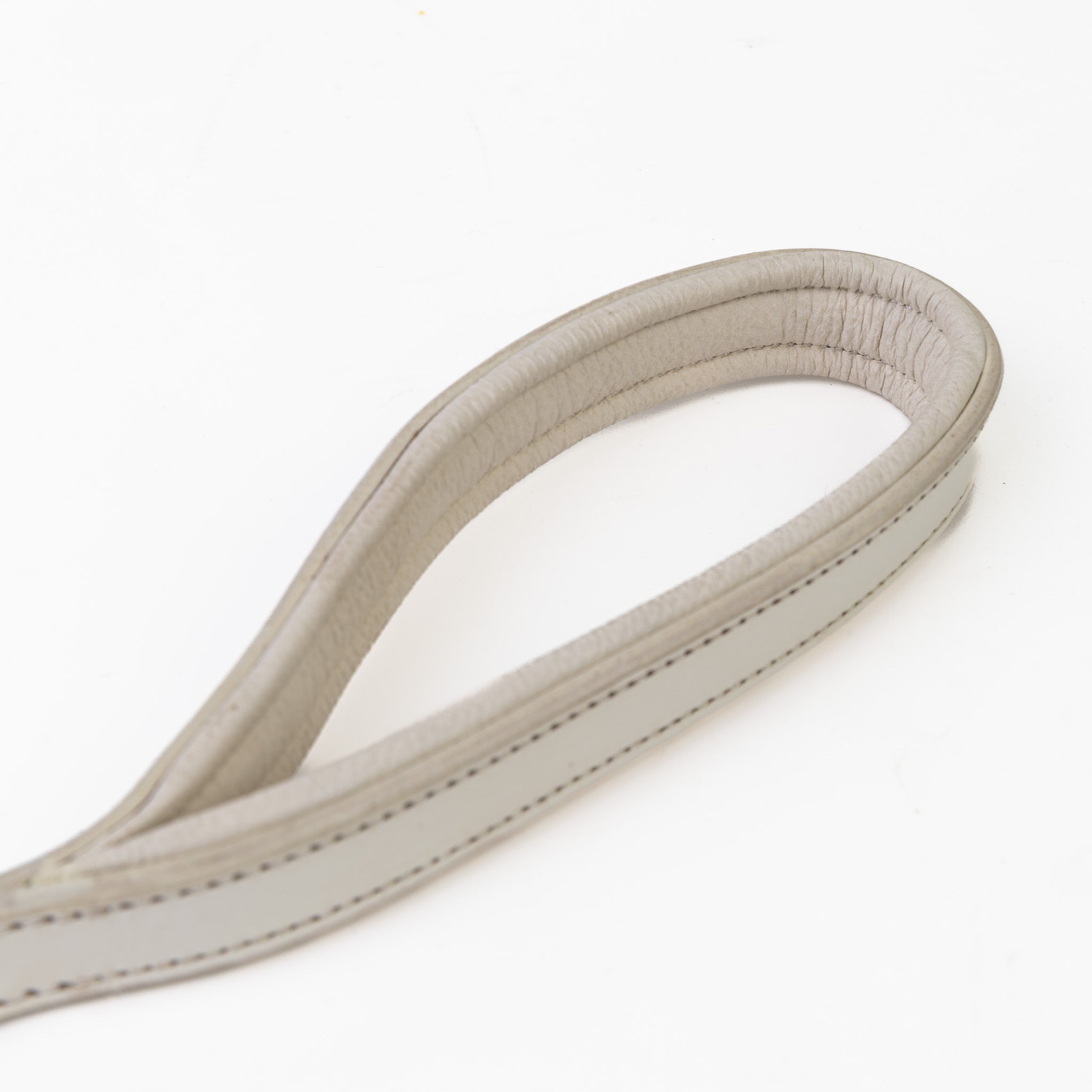 LEATHER DOG LEASH - ICED OUT ROSE GOLD (Slim)