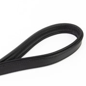 Leather Dog Leash - Ruthless Black & Brass Slim