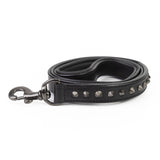 Leather Dog Leash - Ruthless Black & Black