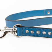 Leather Dog Leash - Imperial Blue