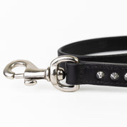 Leather Dog Leash - Imperial Black Slimline
