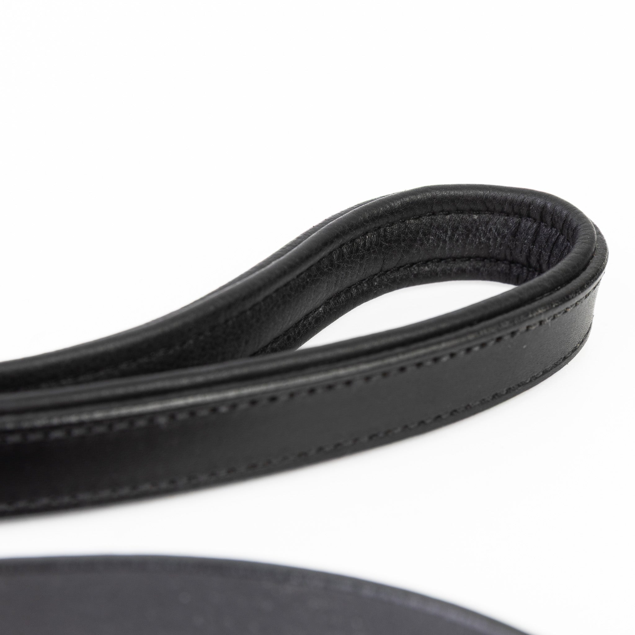 Leather Dog Leash - Imperial Black Slimline