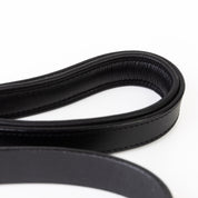 Leather Dog Leash - Black & Chrome