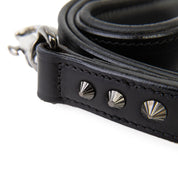 Leather Dog Leash - Ruthless Black & Black