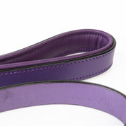 Leather Dog Leash - Classic Purple
