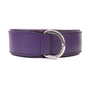 Hand Made Leather Dog Collar - Classic Purple (Wide Fit)