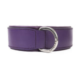 Hand Made Leather Dog Collar - Classic Purple (Wide Fit)