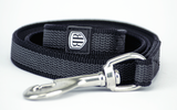 Dog Leash - Black Nylon Leash (Rubber Grip)