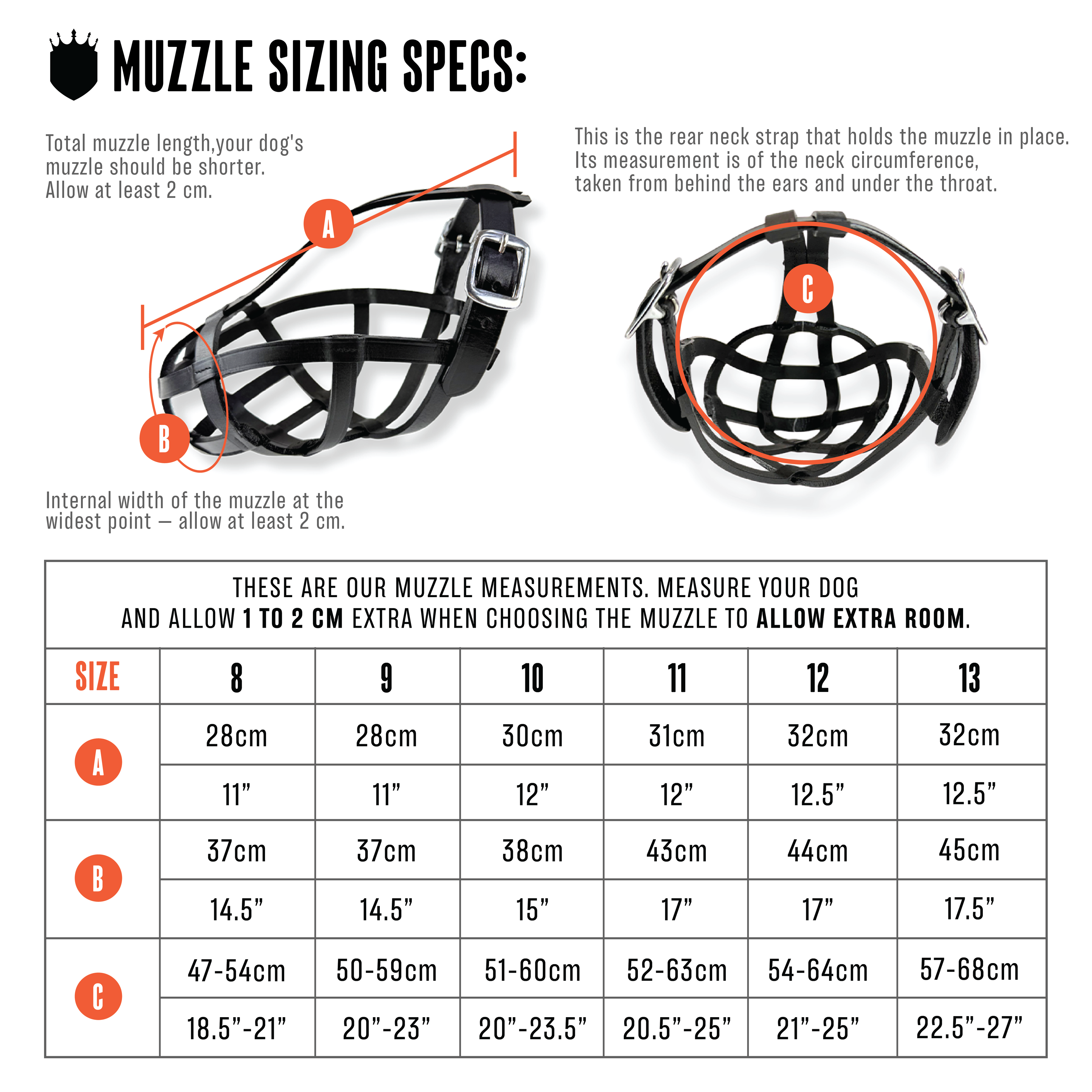 Short-Nose Muzzle - Leather Basket