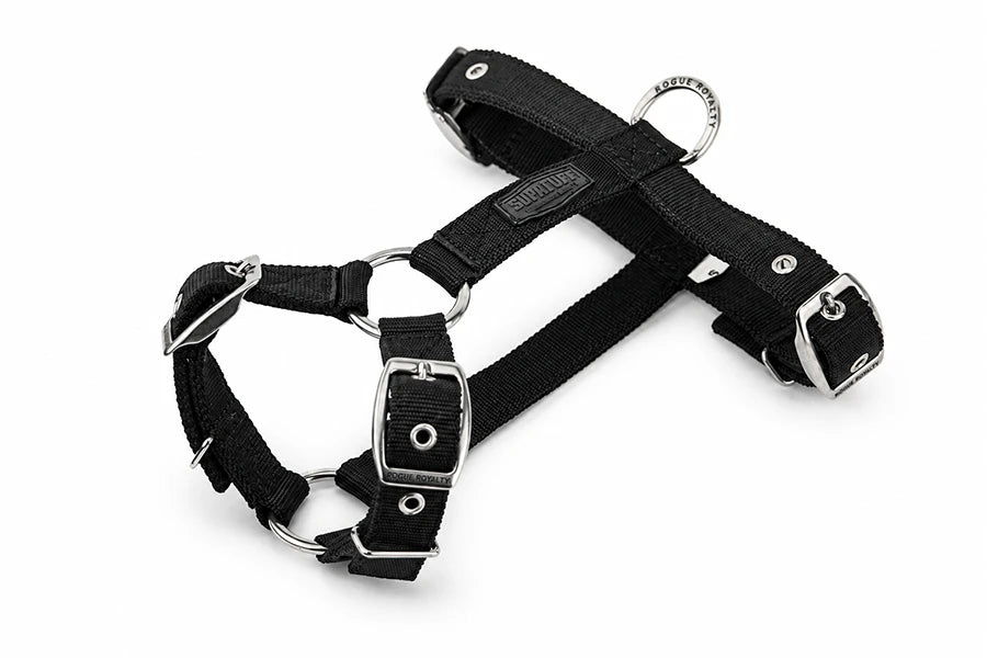 SUPATUFF Strong Dog Harness Black Color Slim Fit size