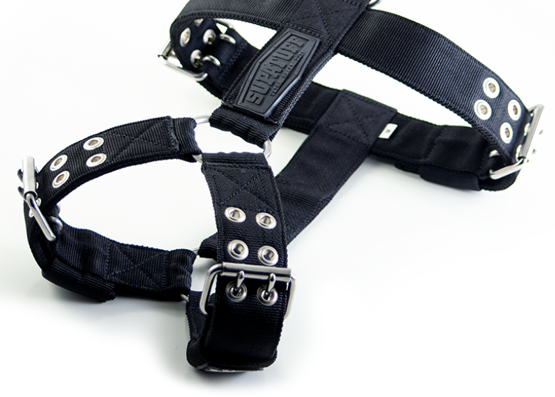 Black Supatuff dog harness for big strong dogs
