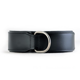Hand Made Leather Dog Collar - Classic Black (Wide Fit)