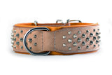 Hand Made Leather Dog Collar - RuffNeck Buckskin (Wide Fit)