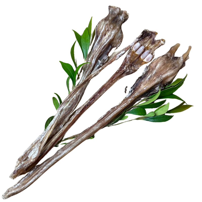 Natural dried deer tendons for dogs and large cats