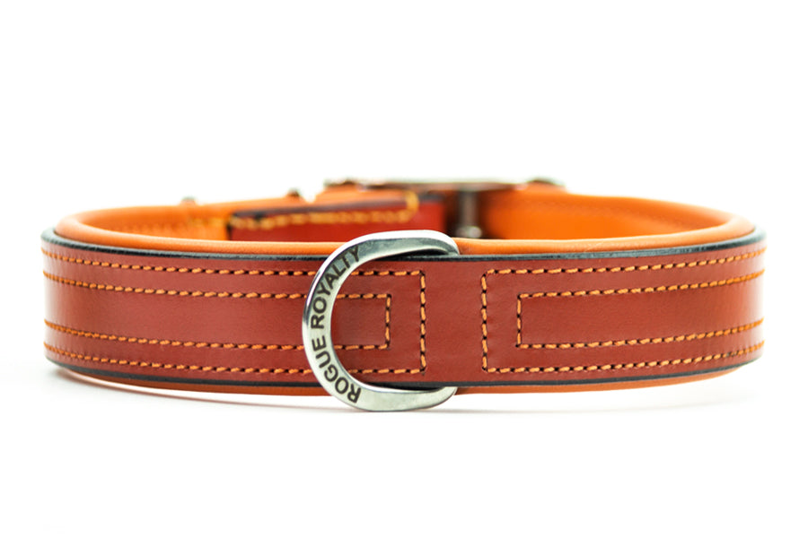 orange-leather-dog-collars