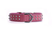 front view of pink dog collar regular ruffneck