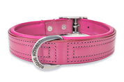 pink leather dog collars