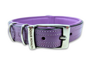 purple leather dog collar