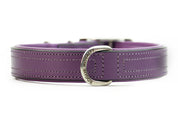 purple leather dog collars