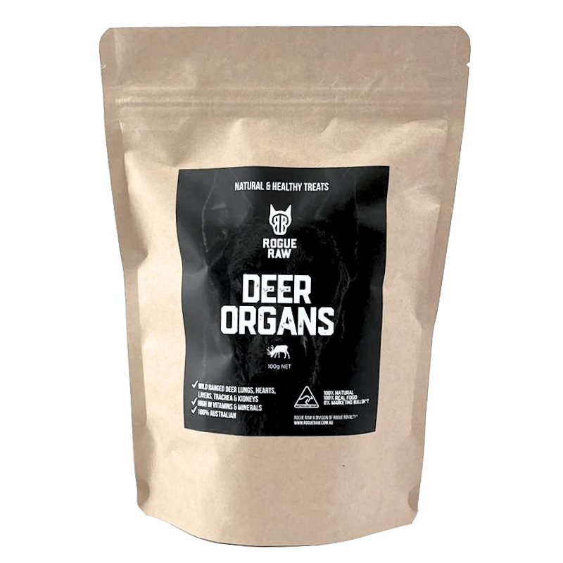 Australian made dried venison organ treats