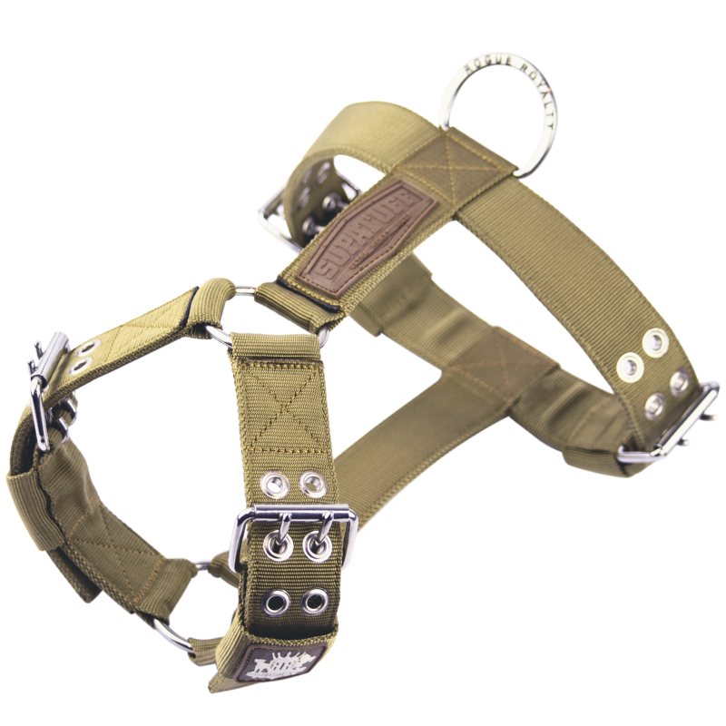 SupaTuff Desert wolf heavy duty adjustable dog harness for big dogs. Available online and in store.