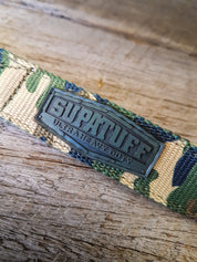 Super strong dog leash. Designed in Australia, stainless steel bullsnap with camo webbing.