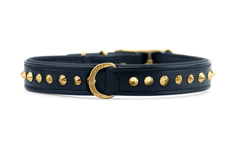 brass-black-leather-dog-collars