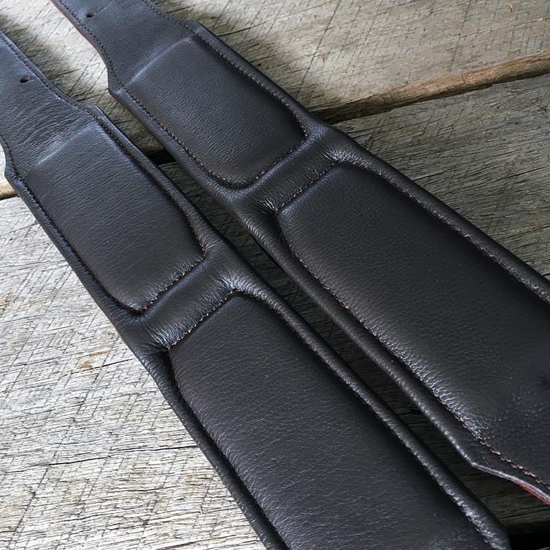 Soft napa leather padding for handmade brown leather dog collar. Provides comfort and padding for dogs neck.