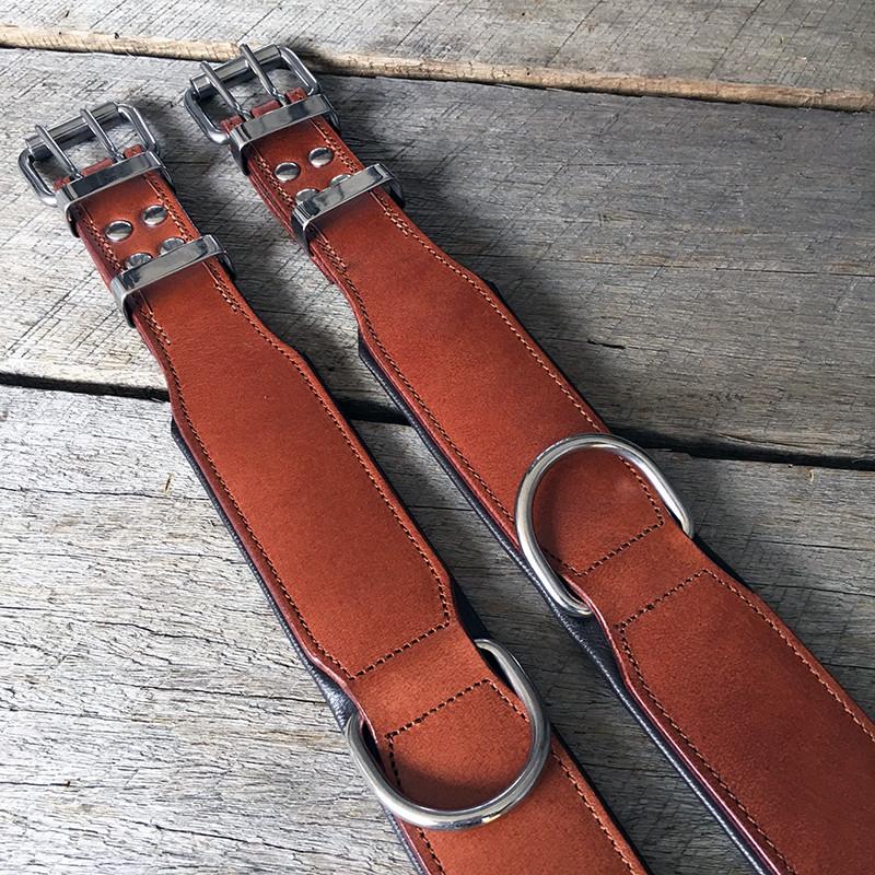plain handmade brown leather dog collar. Stainless steel fittings. Guaranteed to last 10 years!