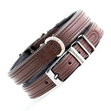 Hand Made Leather Dog Collar - Tuscan Brown (Slim Fit)