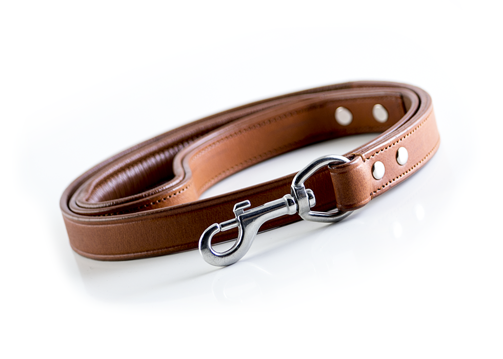 Leather Dog Leash - Classic Brown 1