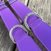 Solid stainless steel d rings for a super strong hand made dog collar .