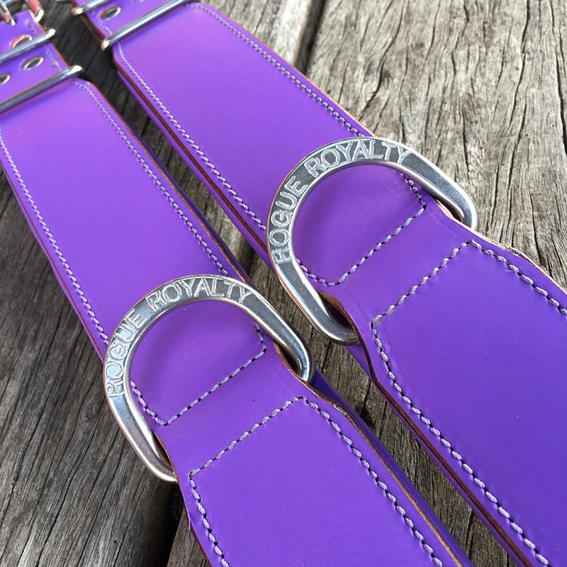 Solid stainless steel d rings for a super strong hand made dog collar .