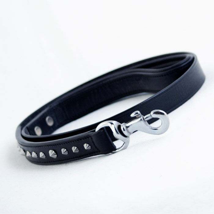 Leather Dog Leash - Imperial Black Leash 1