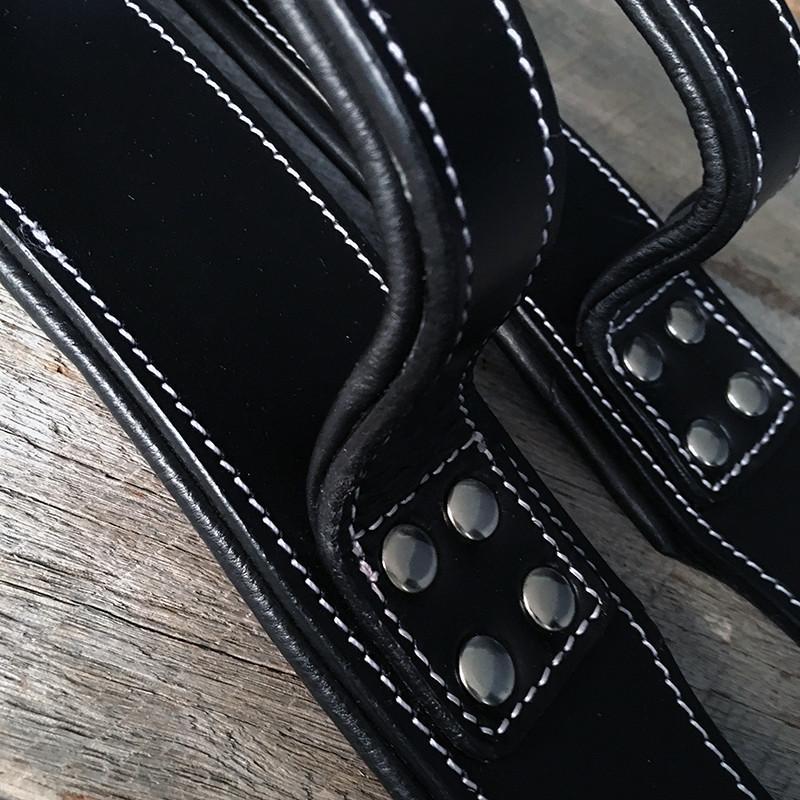 hand made leather dog collar specifically built for professional strong dogs and close quarter handling and dog training.