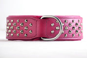 pink leather dog collars