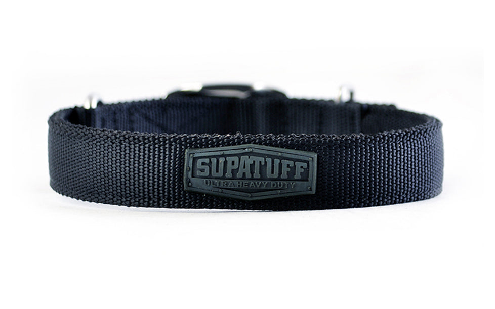 SUPATUFF® Strong Dog Collar Black (Slim Fit)
